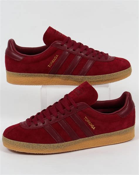 burgundy adidas shoes for men.